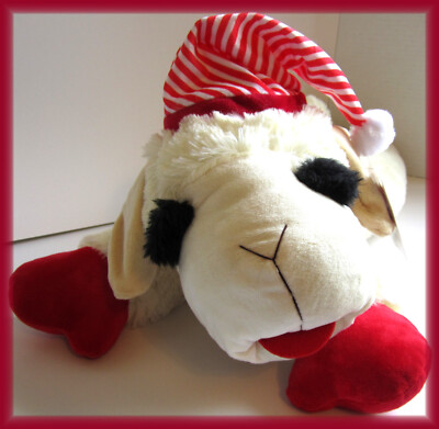 NEW TWAS THE NIGHT BEFORE CHRISTMAS MULTIPET PLUSH 24'' JUMBO LAMB CHOP DOG TOY