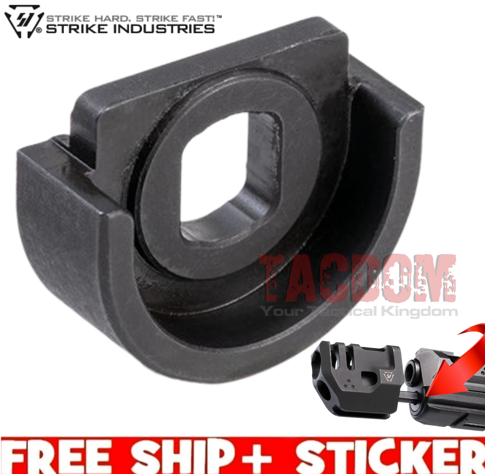 Strike Industrie Slide Adapter Plate for GLOK GEN3 to GEN4 using a MASS DRIVER
