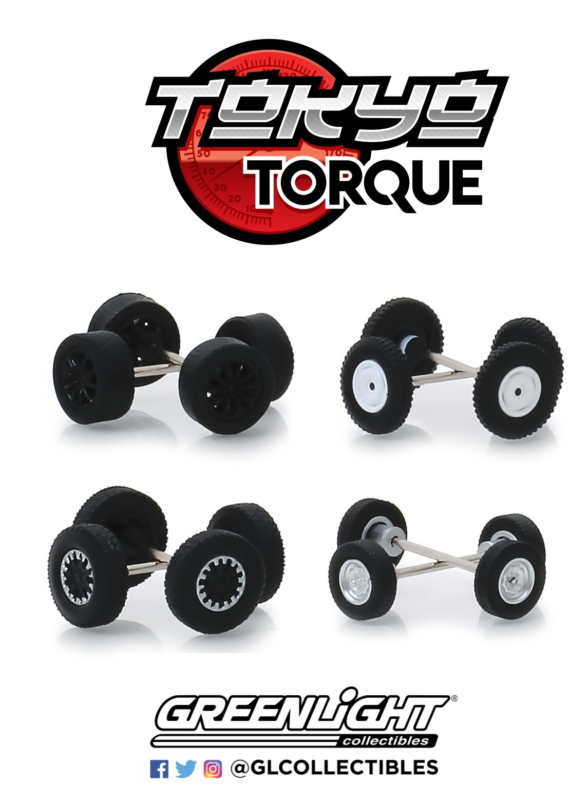 1:64 GreenLight *WHEEL & TIRE ACCESSORY PACK* TOKYO TORQUE 2 1:64 GreenLight *WHEEL & TIRE ACCESSORY PACK* TOKYO TORQUE 2