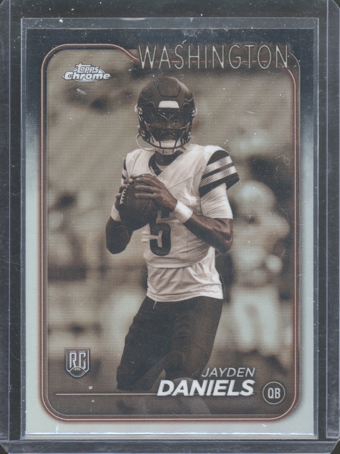 2024 Topps Chrome Sepia Refractor #201 Jayden Daniels RC Rookie
