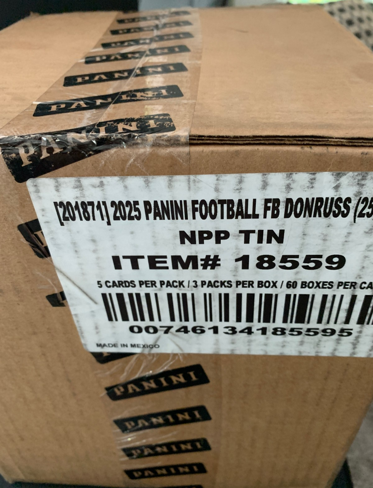 2025 Panini Donruss NFL Football Factory Sealed 60 Holiday Hobby Tin Case