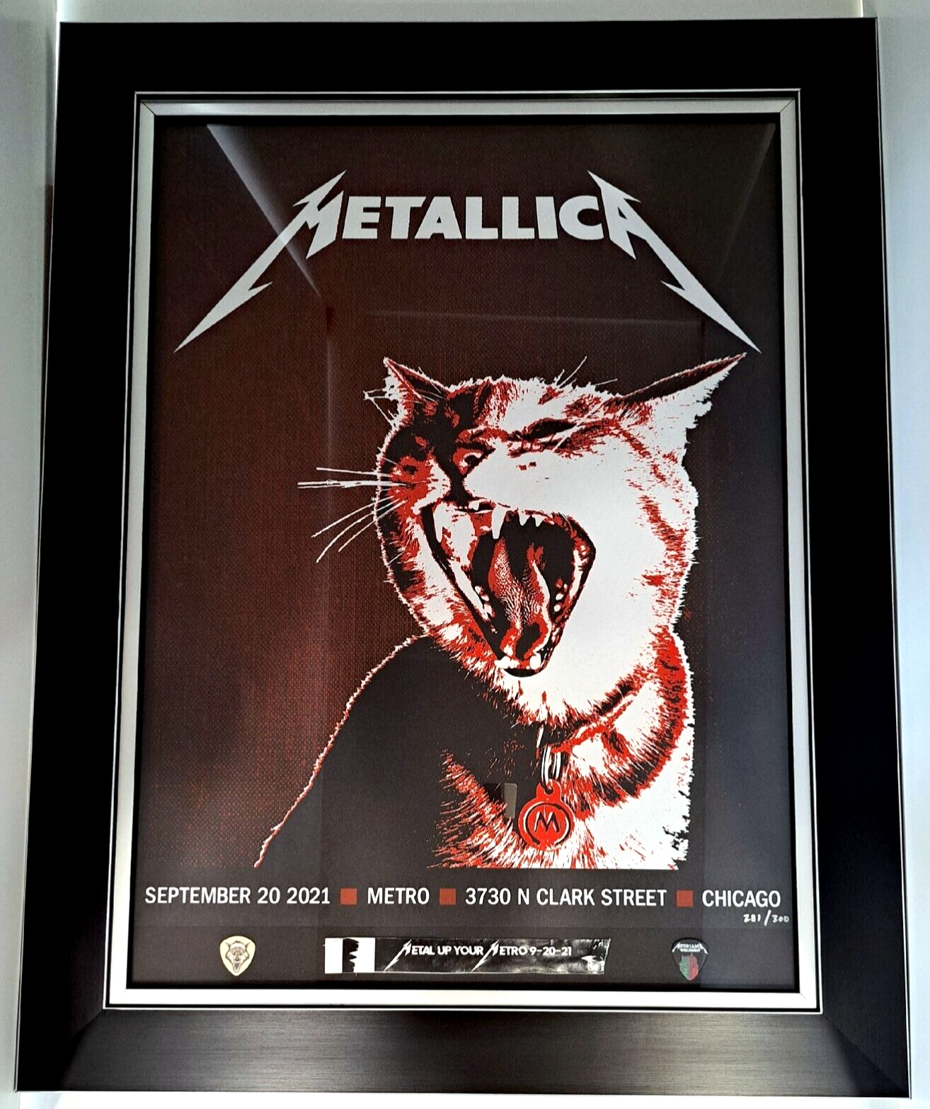 METALLICA - METRO CHICAGO 2021 TOUR LIMITED NUMBERED POSTER