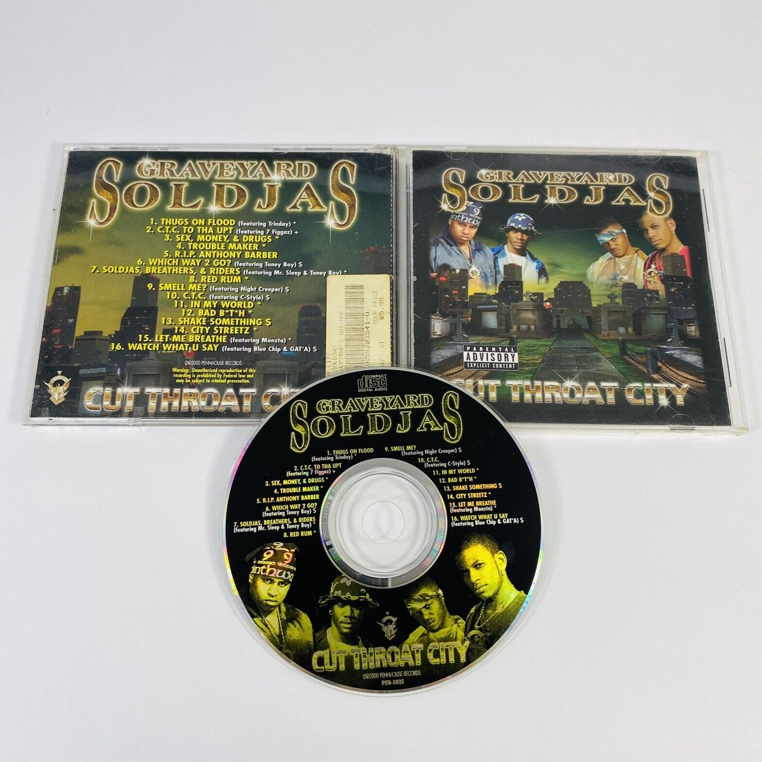 Graveyard Soldjas - Cut Throat City CD Complete Tested New