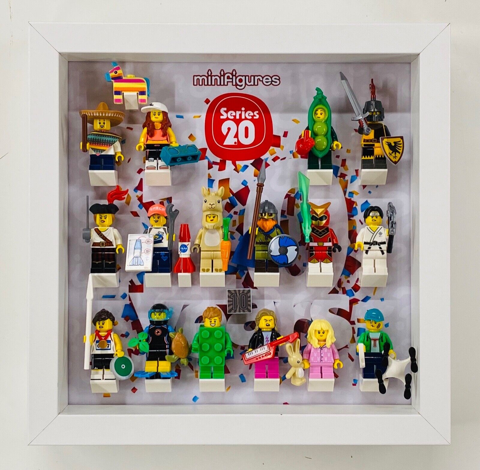 Display Case Frame for Lego Series 20 minifigures CMF 71027 no figures 25cm | eBay
