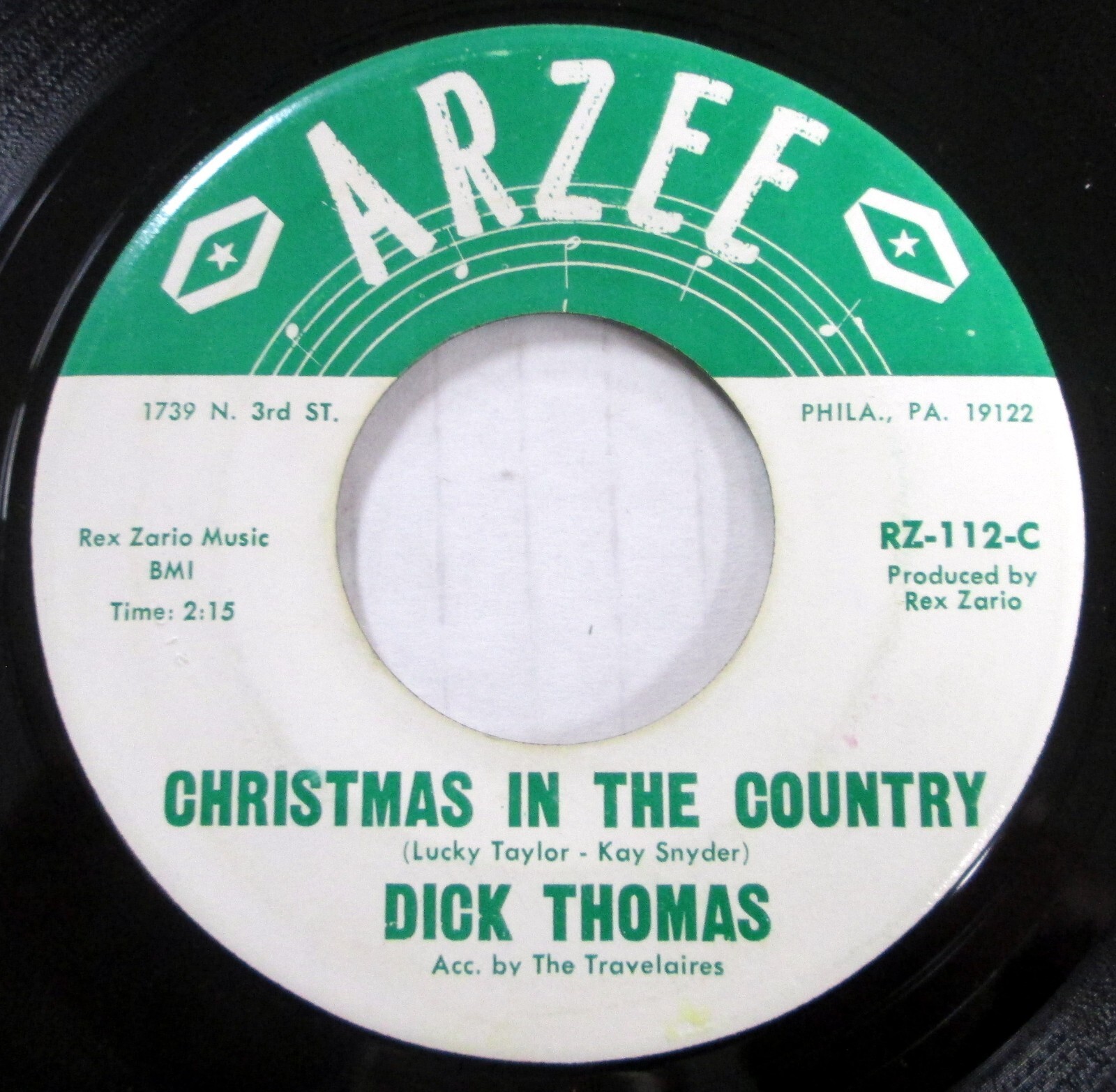 DICK THOMAS 45 Christmas In The Country/Sioux City Sue VG+