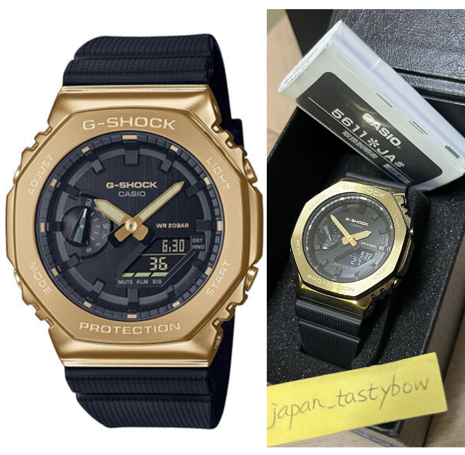 Pre-owned Casio G-shock Gm-2100g-1a9jf Gold Metal Case Series Analog Digital Men`s Watch