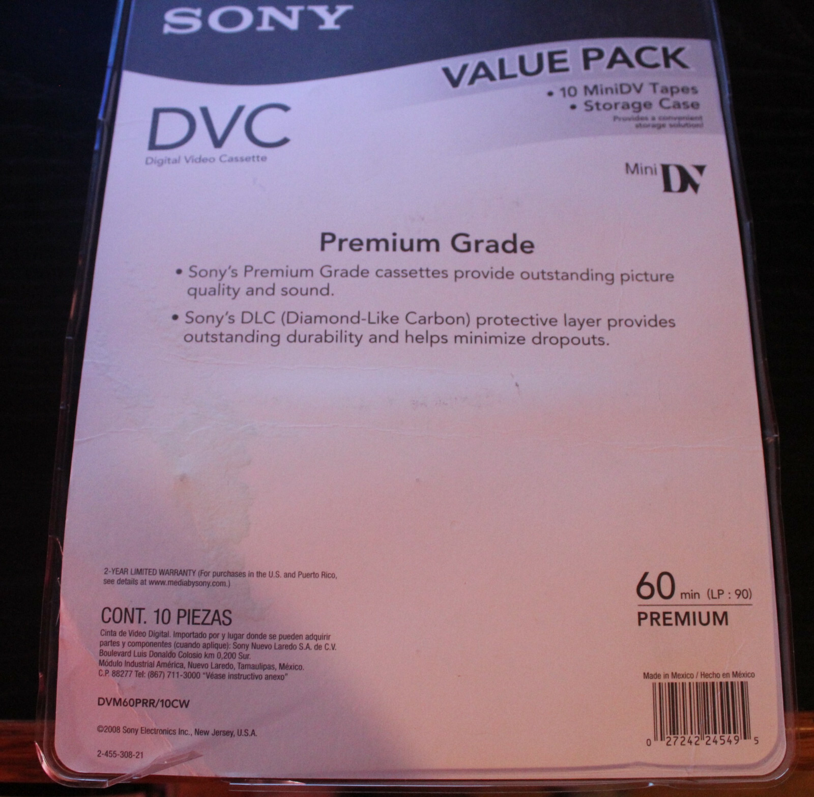 NEW Sony Premium Prime Digital Video Cassette 60min Tape DVC10 Value Pack
