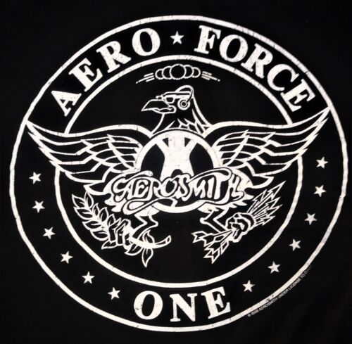 Aerosmith SHIRT 2000 Concert Tour XL Aero Force B/w Steven Tyler Joe Perry Rare