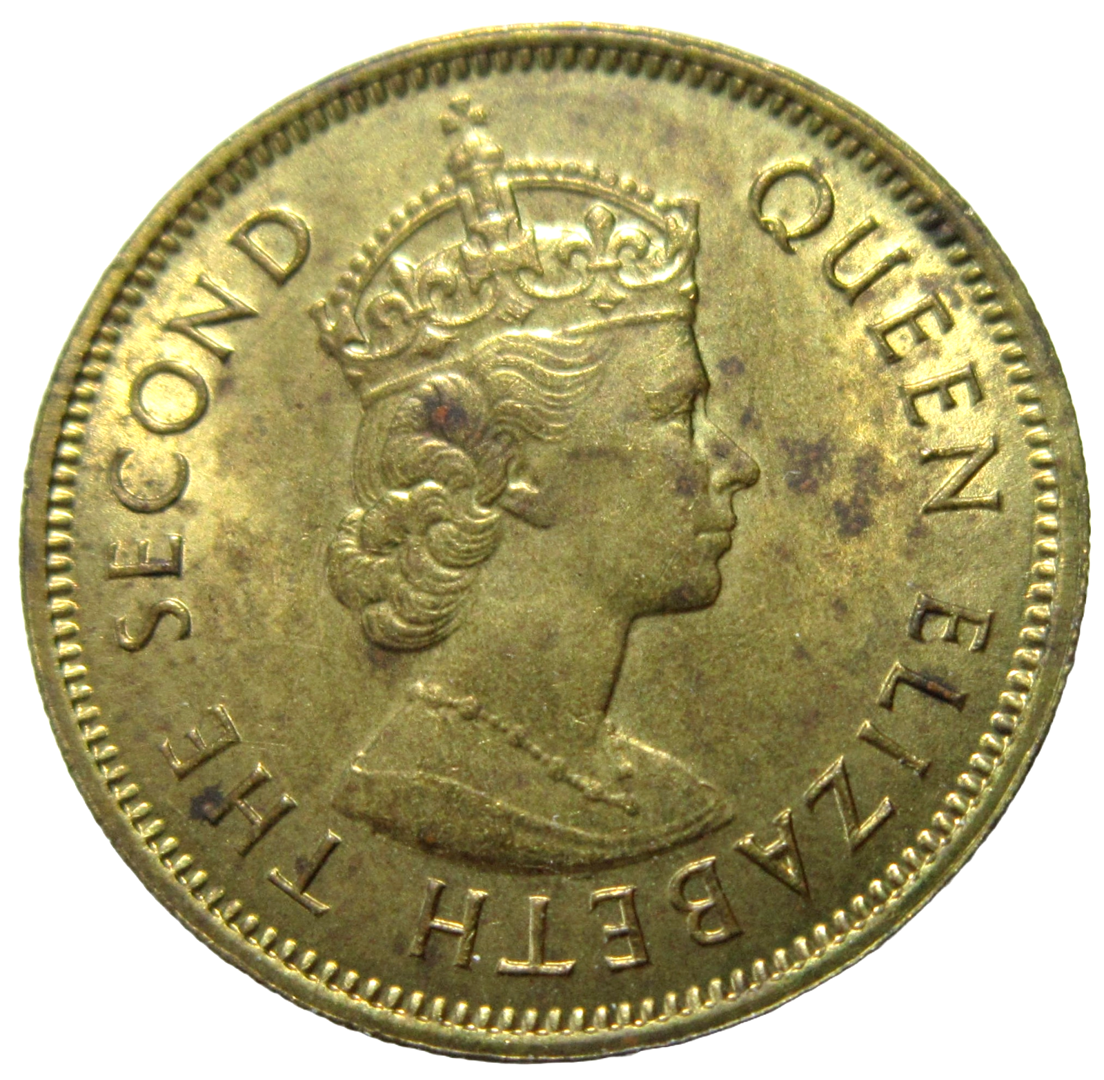 HONG KONG. 10 CENTS, 1964. QUEEN ELIZABETH II