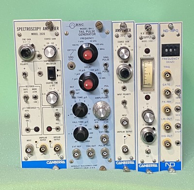 Vintage Canberra Spectroscopy BNC Modules Amplifier HV PS ND RPG