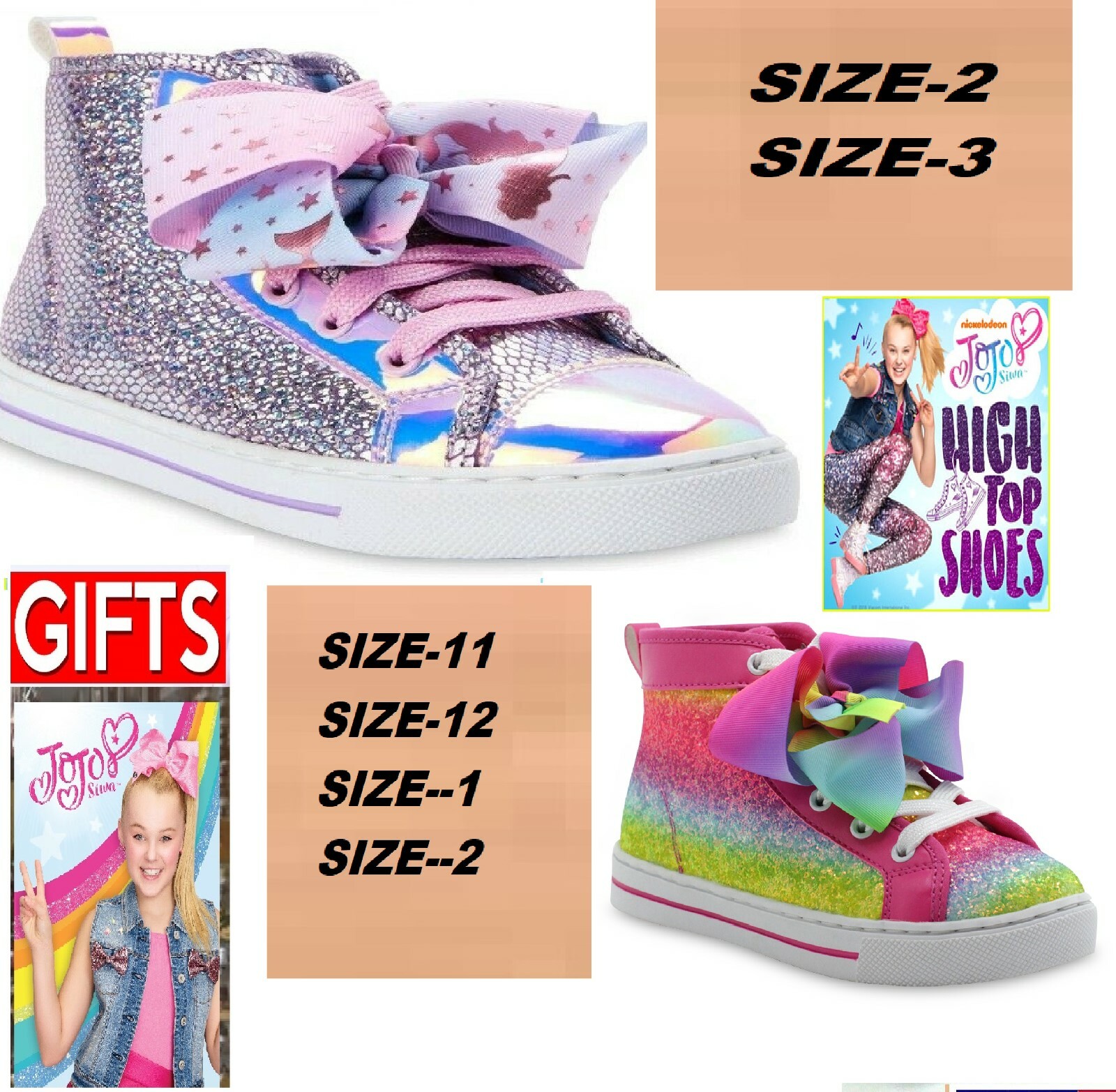 jojo siwa high top shoes jersey