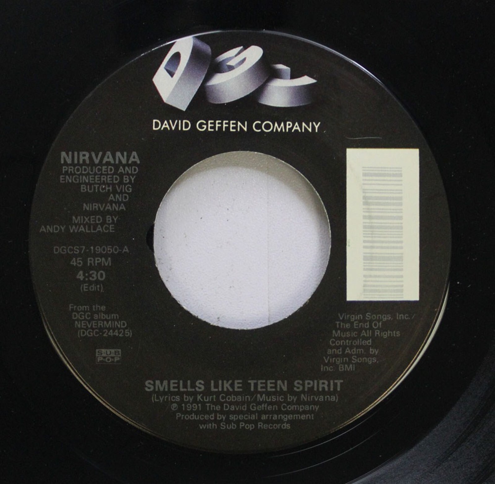 90'S 45 Nirvana - Smells Like Teen Spirit / Even In His