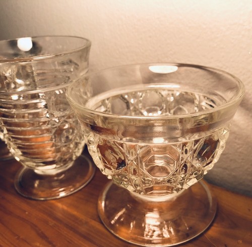 Federal Glass Clear Windsor Pattern Footed Sherbet Dishes (2) & Tumbler