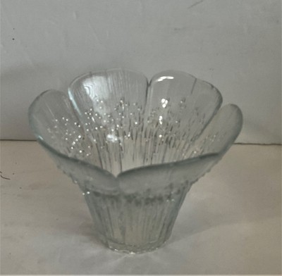 Lasisepat Finland Pertti Kallioinen Clear Glass Flower Vase NEW!