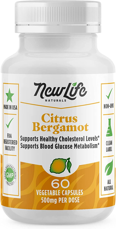 Newlife Naturals Citrus Bergamot Supplements 500 MG for Cholesterol Support- Cho
