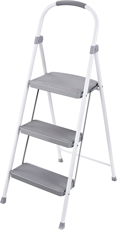 RMS-3 3-Step Steel Step Stool, 225-Pound Capacity, White