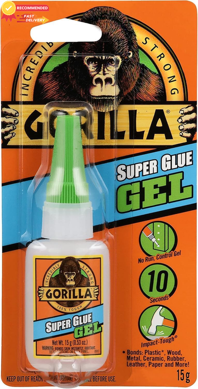 Super Glue Gel Clear 15g Fast Setting Anti-Clog Cap Versatile Cyanoacrylate Glue