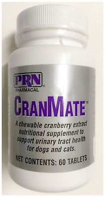 CranMate Cranberry Supplement Urinary Track Health 60 Chewable Tabs Dogs & Cats