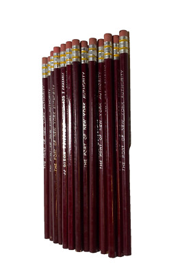 25 Vintage Red Dixon Thinex Custom ''The Port of New York Authority'' Pencils