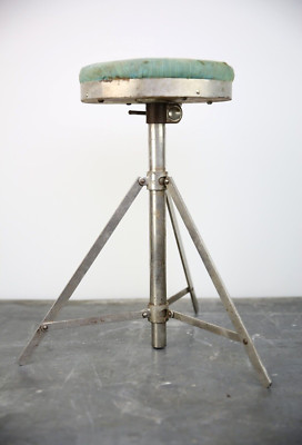 Vintage Drum Throne Stool Tri-Pod tripod folding Base stand retro seat 70's