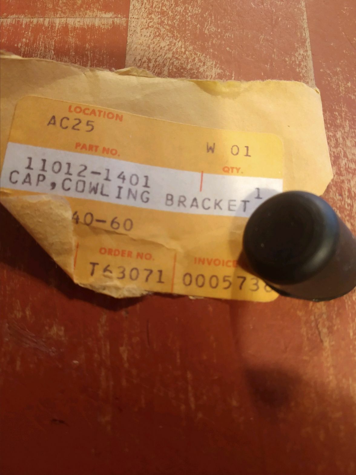 NOS Kawasaki Cowling Cap 1984-1986 ZX900 Ninja 11012-1401