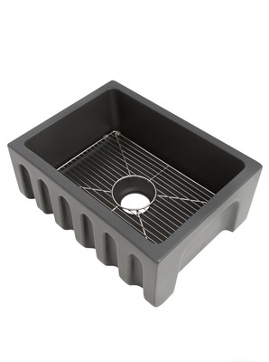 Zline Venice Farmhouse Fireclay Single Bowl Kitchen Sink FRC5119-WH-30 (TNS-3)