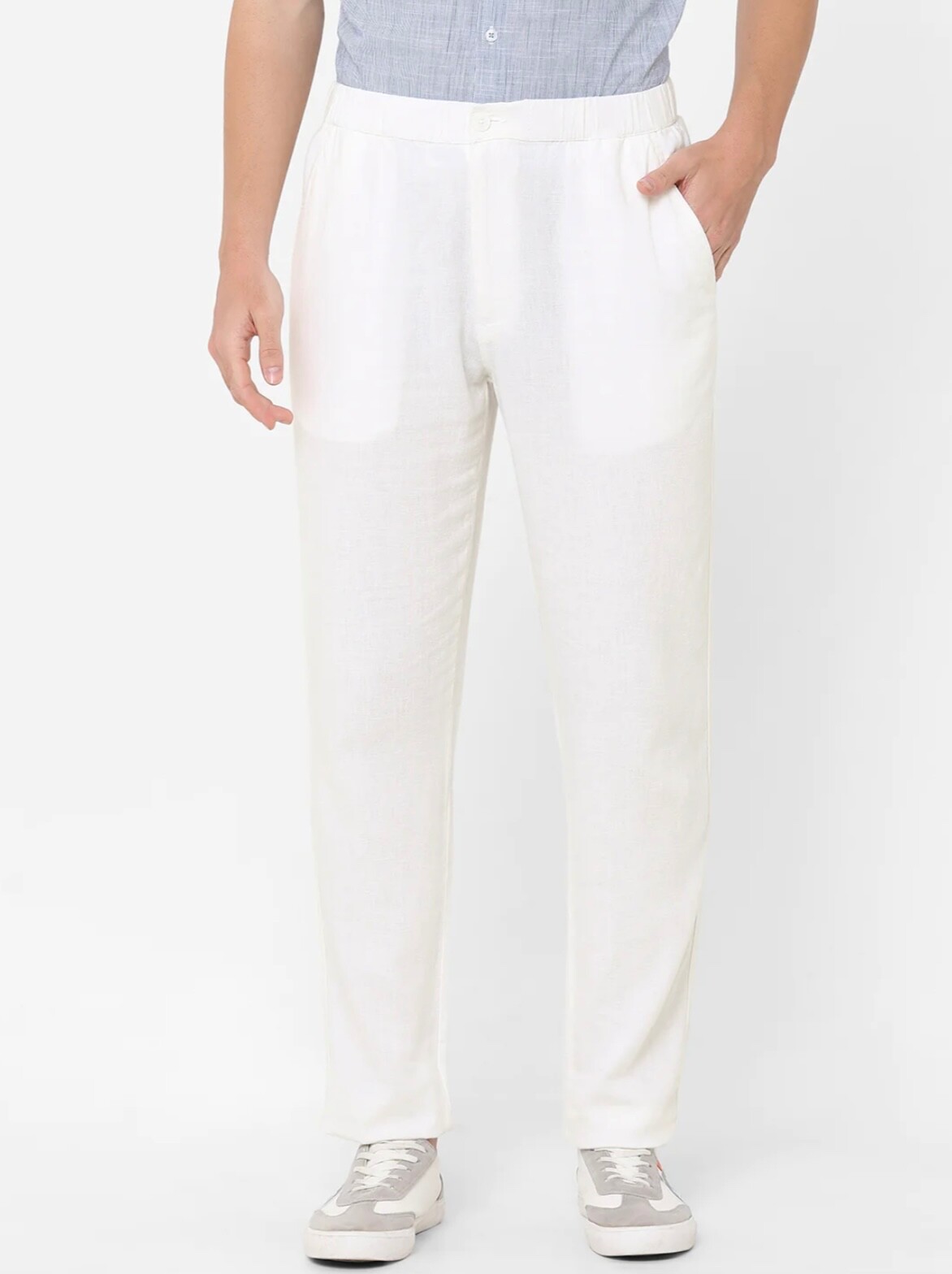 00s Viscose×Linen Slacks NWT Magaschoni Man Linen Viscose Pants in White Size 32 | eBay