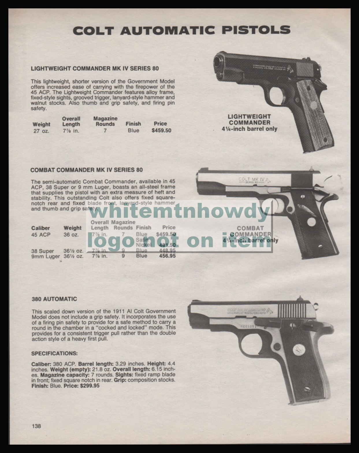 CONN.U.S.A.ガスガン ASGK COLT MK Ⅳ SERIES80 Colt Government Model MK IV Series 80 380 ACP - Gun Tests