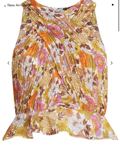 Pre-owned Veronica Beard Kailani Garden-floral Top In Multicolor