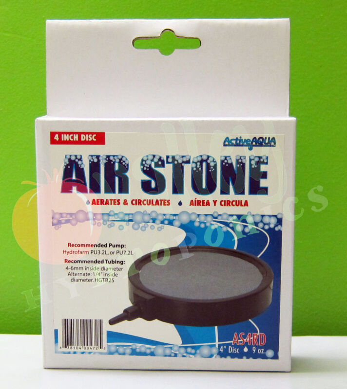 Active Aqua AIR STONE 4" inch Round Disc Diffuser Aerates Circulates Hydroponics