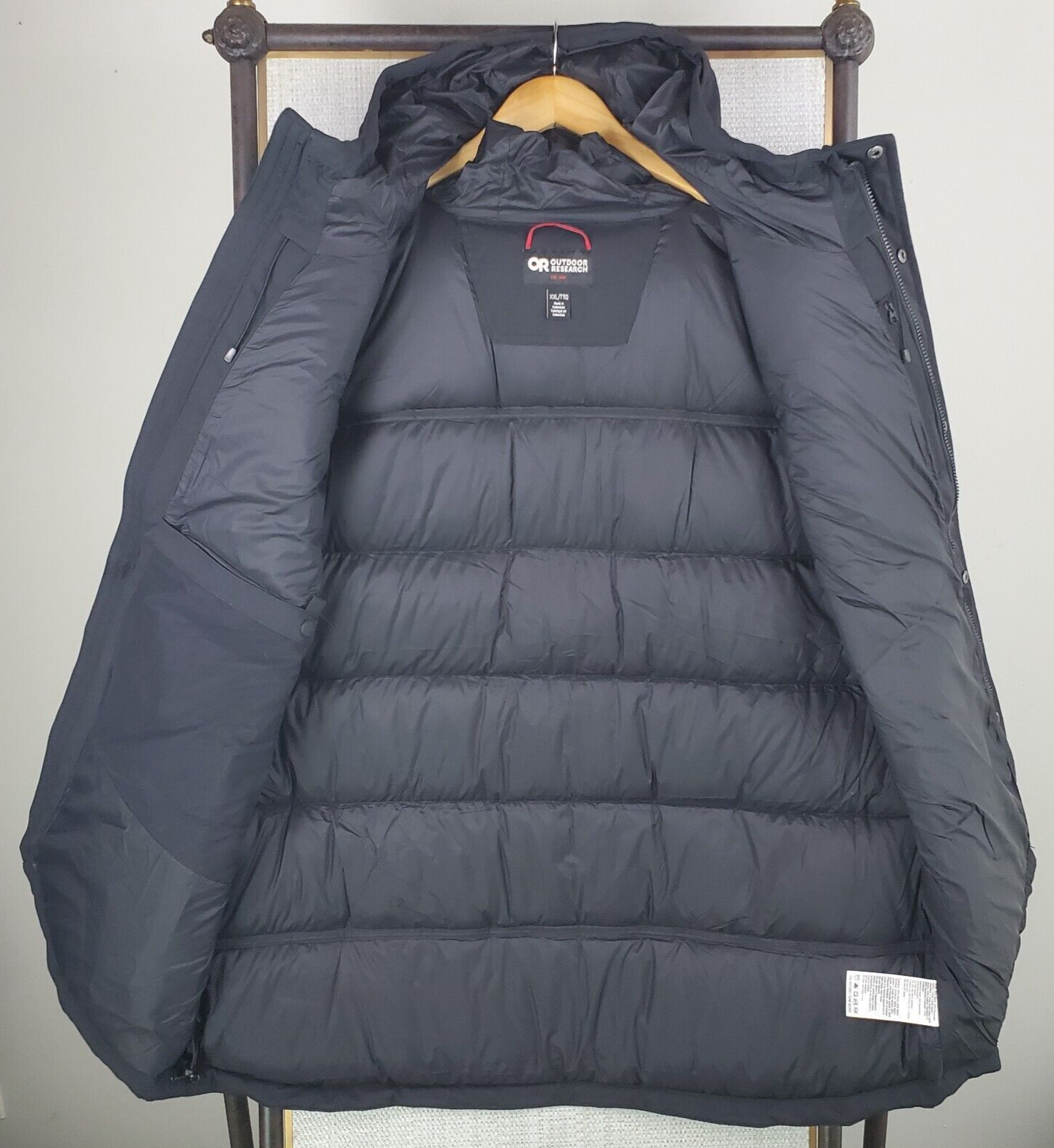 Pre-owned Outdoor Research $349  Size 2xl Mens Jacket 700 Duck Down Canvas Coat Black