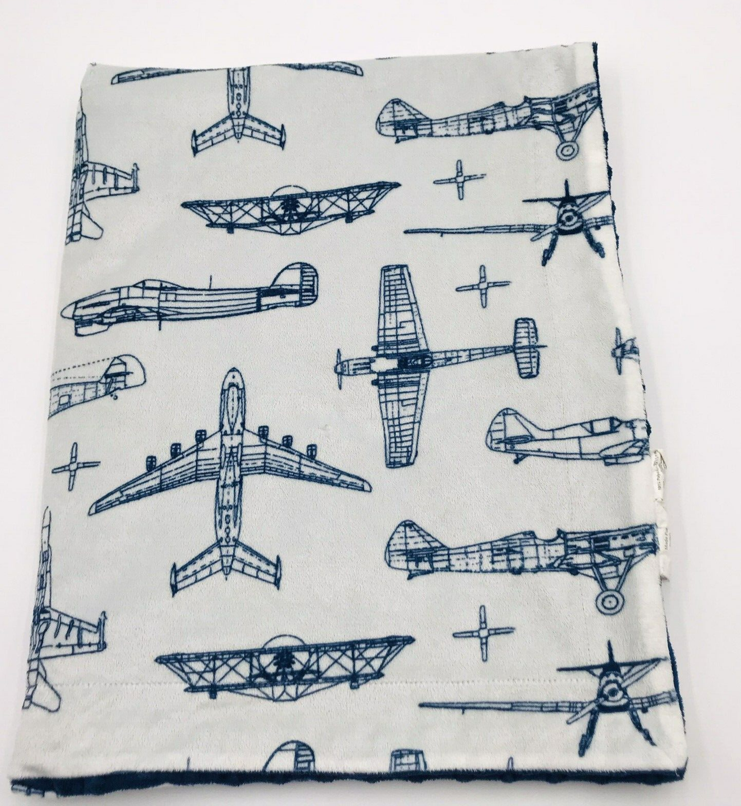 Blueprint Minky Navy & White