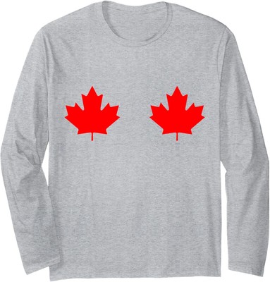 Happy Canadian Flag Maple Leaf Canada Day Love Long Sleeve Tshirt