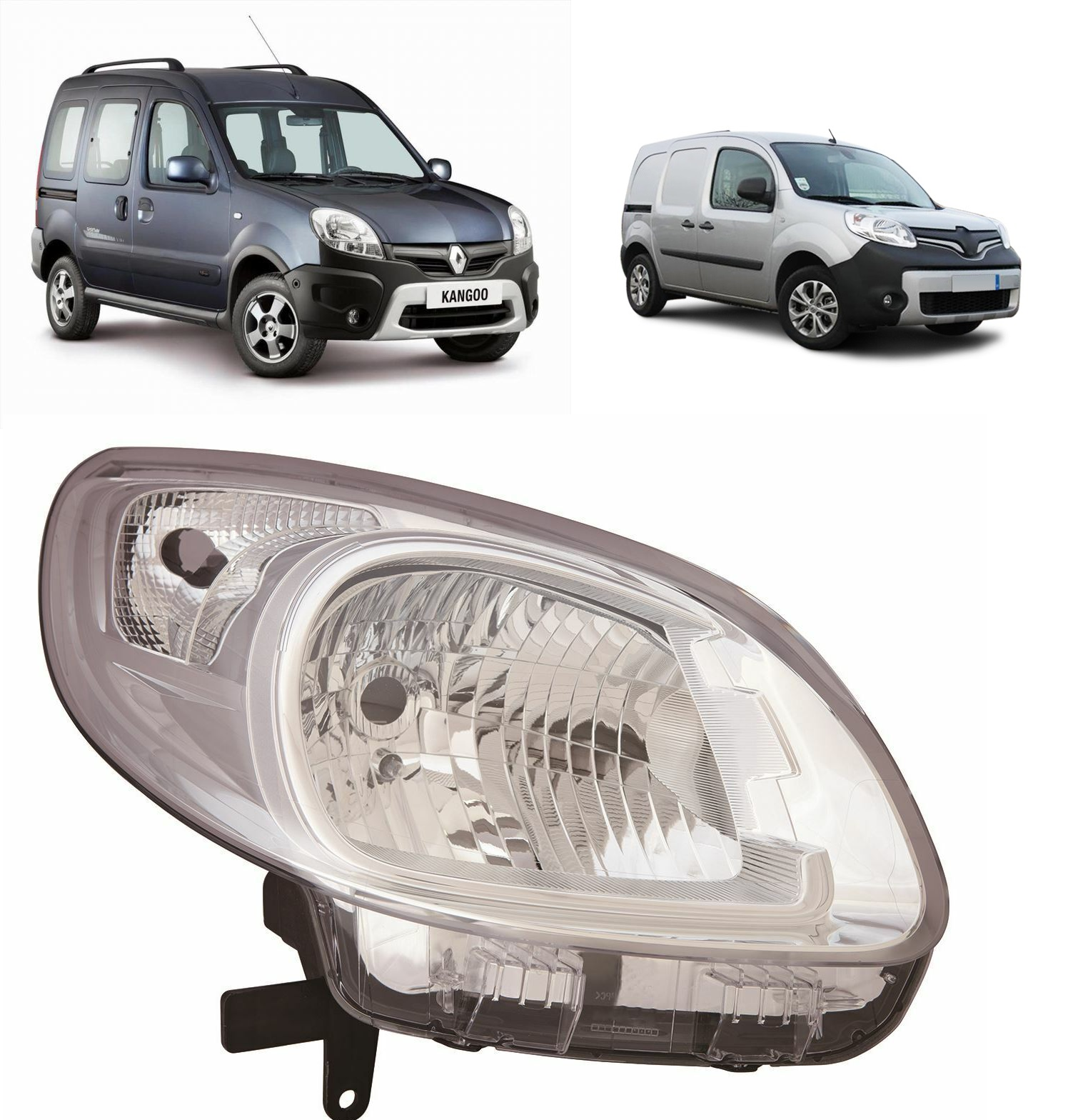 Fits Renault Kangoo 2013-2022 Front Headlights Headlamps Rh Right Side