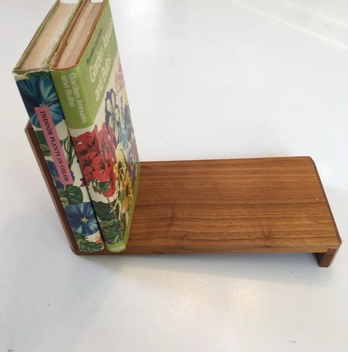 Vintage Office Mid Century Modern MCM Book Shelf Desktop Tabletop bookslant