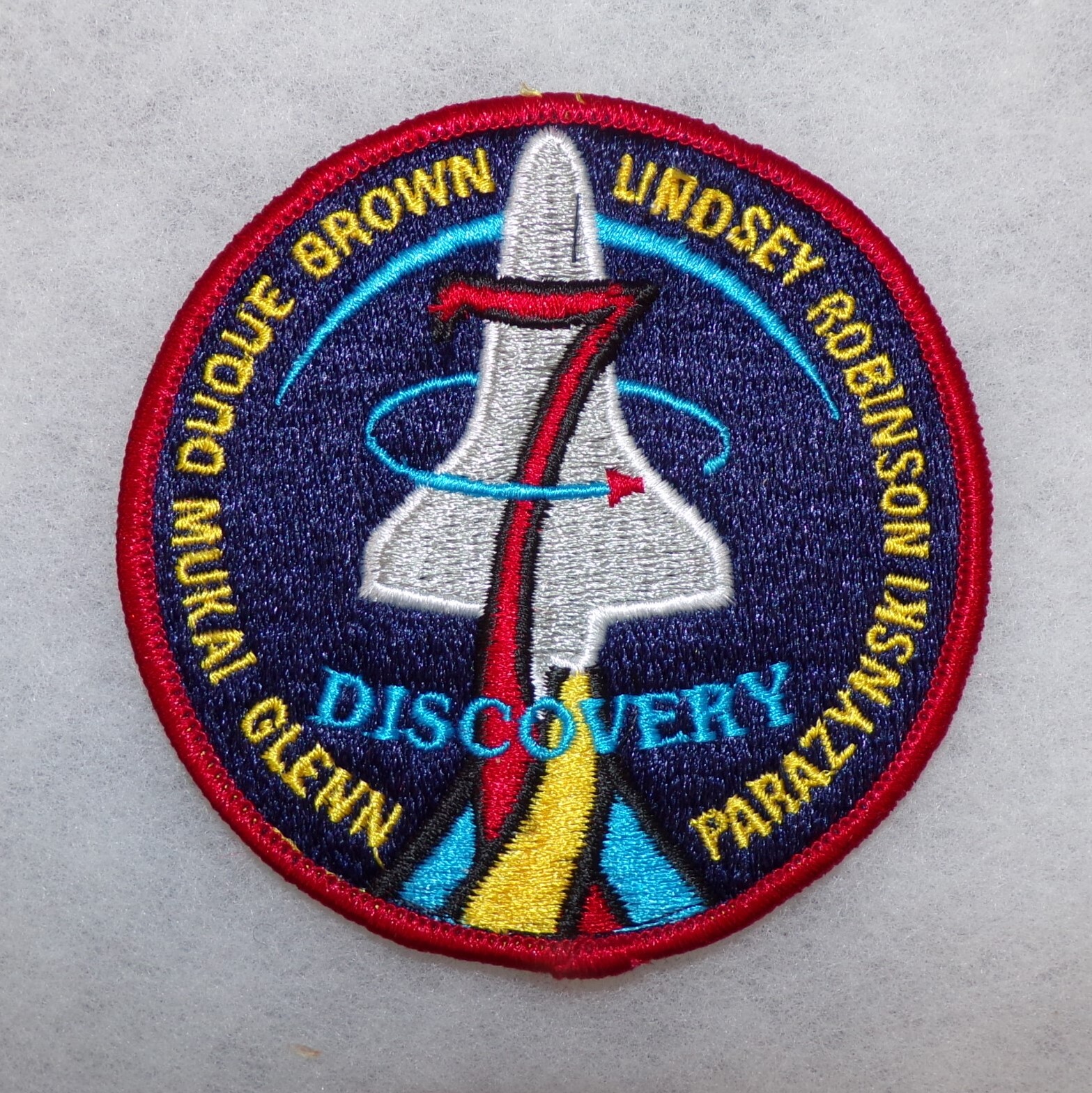Original USA NASA Space Shuttle Discovery 7 Mission Embroidered Patch Vintage Original USA NASA Space Shuttle Discovery 7 Mission Embroidered Patch Vintage