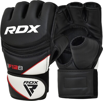 RDX MMA Gloves, Muay Thai, Grappling Gloves, Boxing Training, D-Cut Open Palm