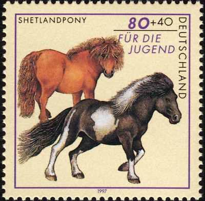 BRD FRG #Mi1921 MNH 1997 Shetland Ponies Equus Ferus Caballus [B814]