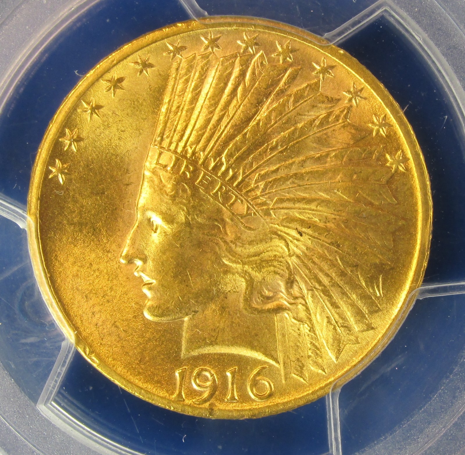 1916-S $10 Gold Indian PCGS MS 63 RARE High Grade [518]