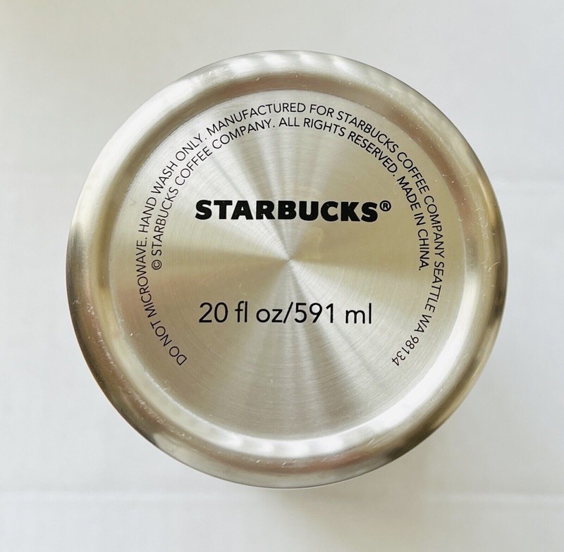 20oz Starbucks Coffee Mug Travel Tumbler Stainless Green Mermaid 2018 NICE!