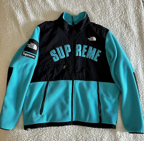 Supreme The North Face Arc Logo Denali Fleece Jacket XL Teal *free