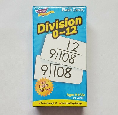 Flash Cards Division 91 Cards for Skill Building & Test Prep, Sealed Box! 