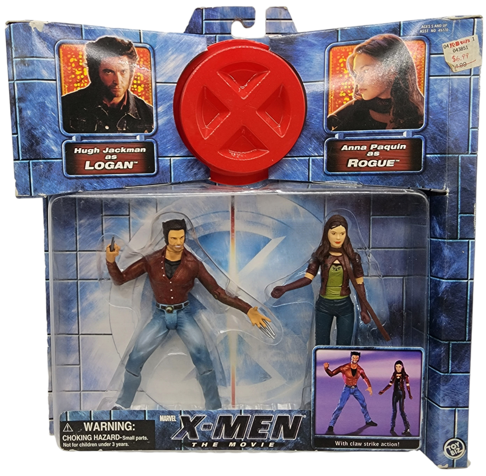 【あす楽対応】 VTG Wolverine Marvel X-Men Movie 2000 Logan Rogue Action アメコミ