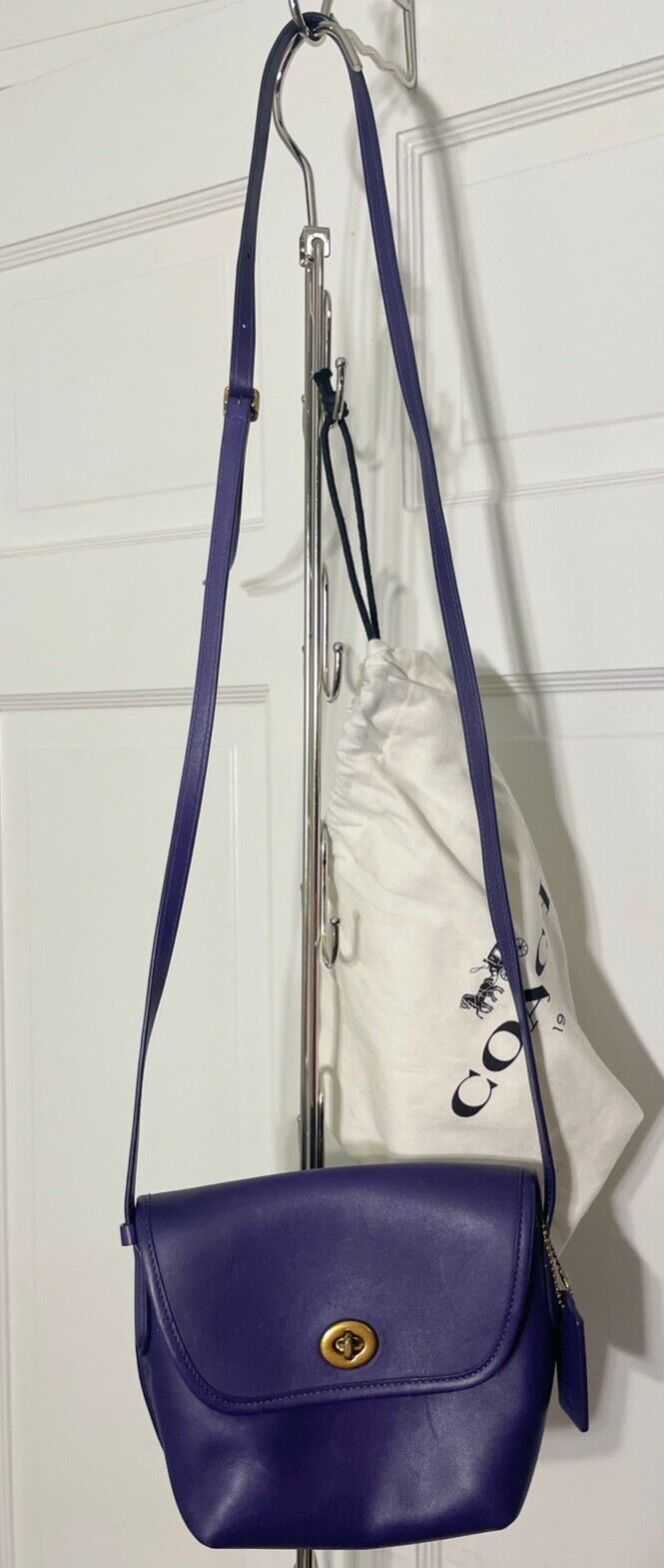 バッグ Vintage Coach Turnlock Accessory Pouch COACH VINTAGE WHITE GEOMETRIC TOP TURNLOCK MODIFIED SHOULDER
