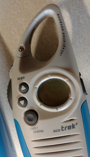 Pair of Uniden Eco Trek2 Model #FRS410 2-Way 2-Mile 14- Channel Walkie Talkies