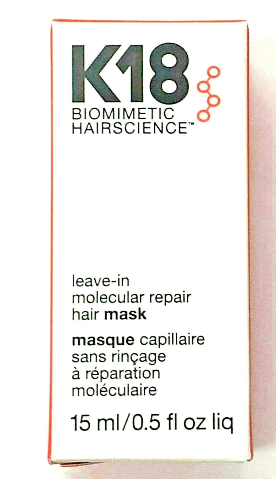 K18 Leave-In Repair Hair Mask Treatment Repair Dry/Damaged Hair 15 ml - 0.5  OZ