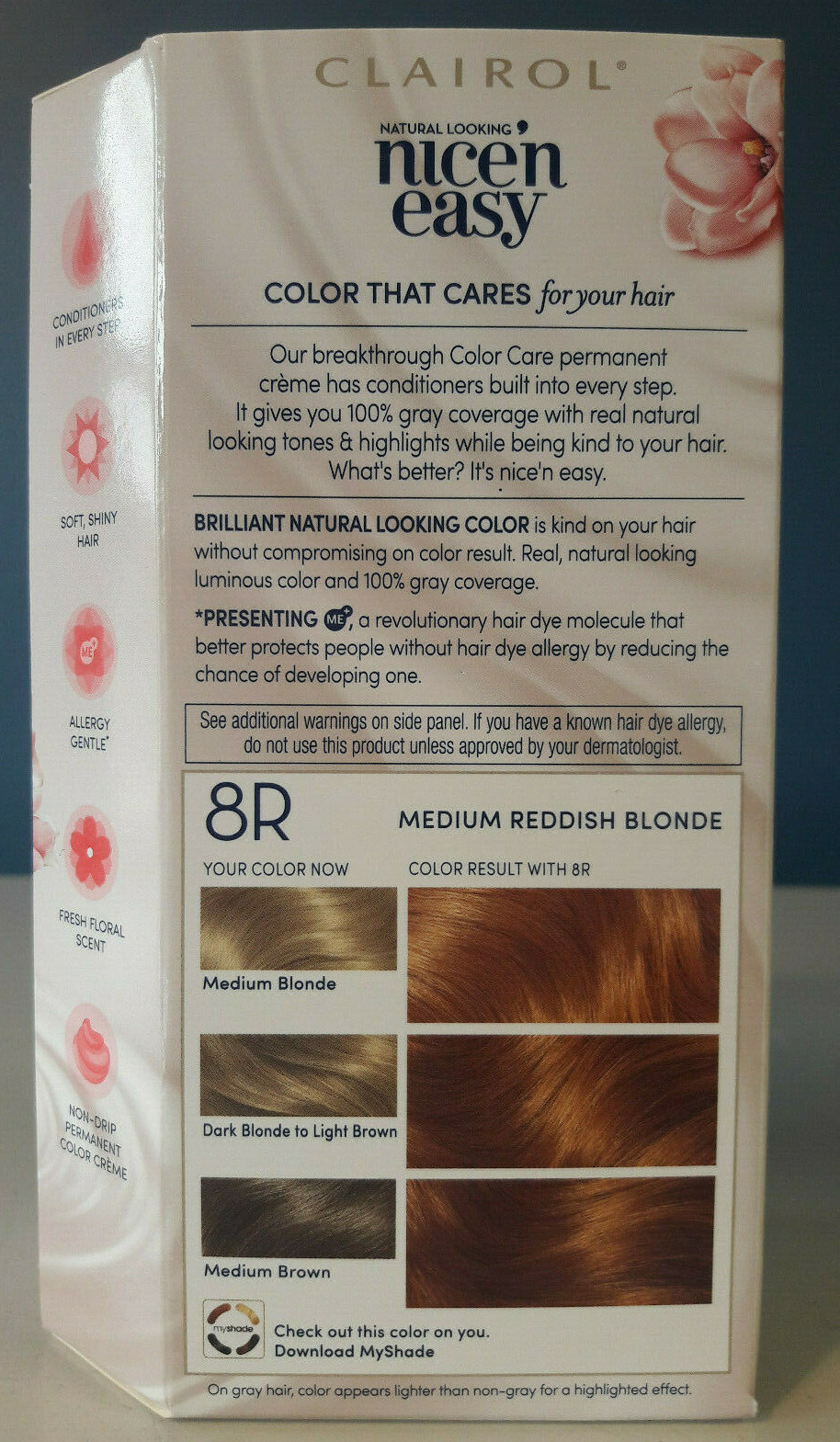 Lot of (2) CLAIROL Nice'n Easy #8R Medium Reddish Blonde Permanent Hair Color