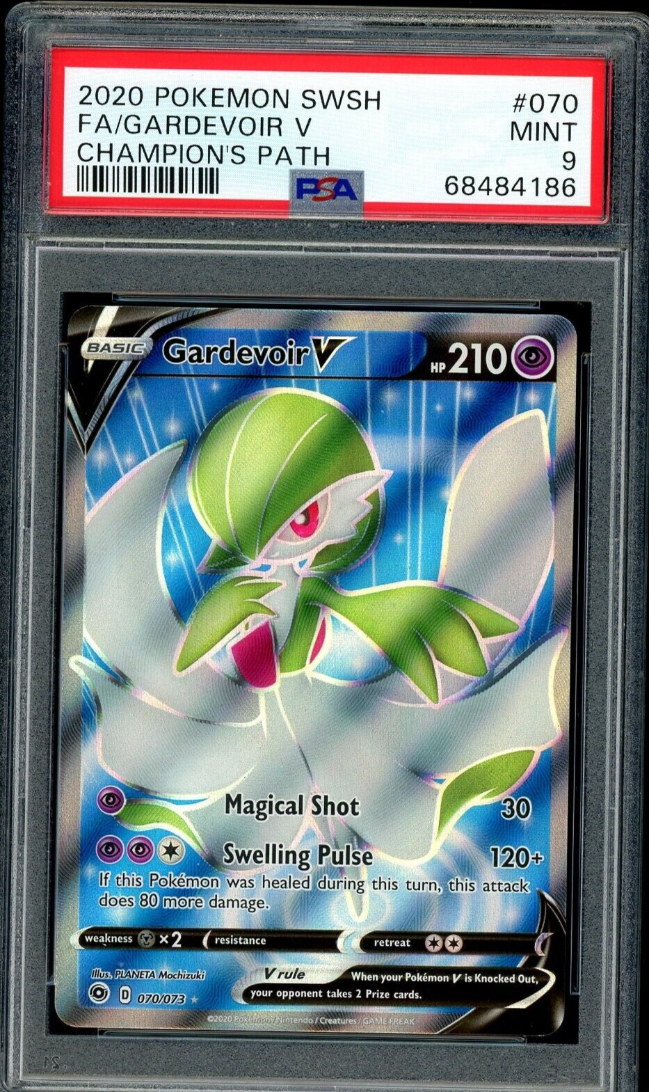 シャワーズ V SA PSA 9 PSA 9 MINT Gardevoir V 070/073 (Champion's Path) Full Art