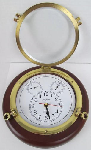 Seth Thomas Meridian #1046 Clock With Hygro & Thermo Gages