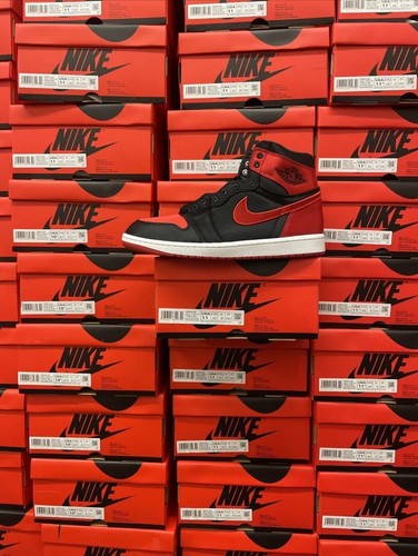 Pre-owned Jordan Nike Air  1 Og High Retro Satin Bred Women's Size 11.5w / 10m - Fd4810-061 In Black